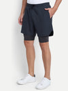 MENS SHORTS SPANDEX FOR DISTANCE RUNNING WITH INNER TIGHT