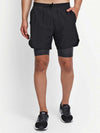 MENS SHORTS SPANDEX FOR DISTANCE RUNNING WITH INNER TIGHT