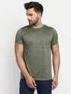 MENS R/N TEE LONG POLY STRIPER