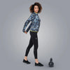 Stretchable Printed Training Jacket (Blue) - Women