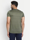 MENS R/N TEE LONG POLY STRIPER