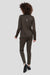 Fleece Stretchable Fitness Track Suit (Olive Black) - Women