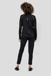 Fleece Stretchable Fitness Track Suit (Black Cedar) - Women