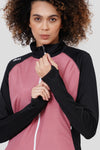Fleece Stretchable Fitness Track Suit (Black Cedar) - Women