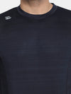 MENS R/N TEE LONG POLY STRIPER