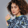 Stretchable Printed Training Jacket (Blue) - Women