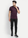 MENS R/N TEE LONG POLY STRIPER