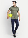 MENS R/N TEE LONG POLY STRIPER