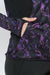 Breathable Printed Stretchable Gym Track Suit (Black Magenta) - Women