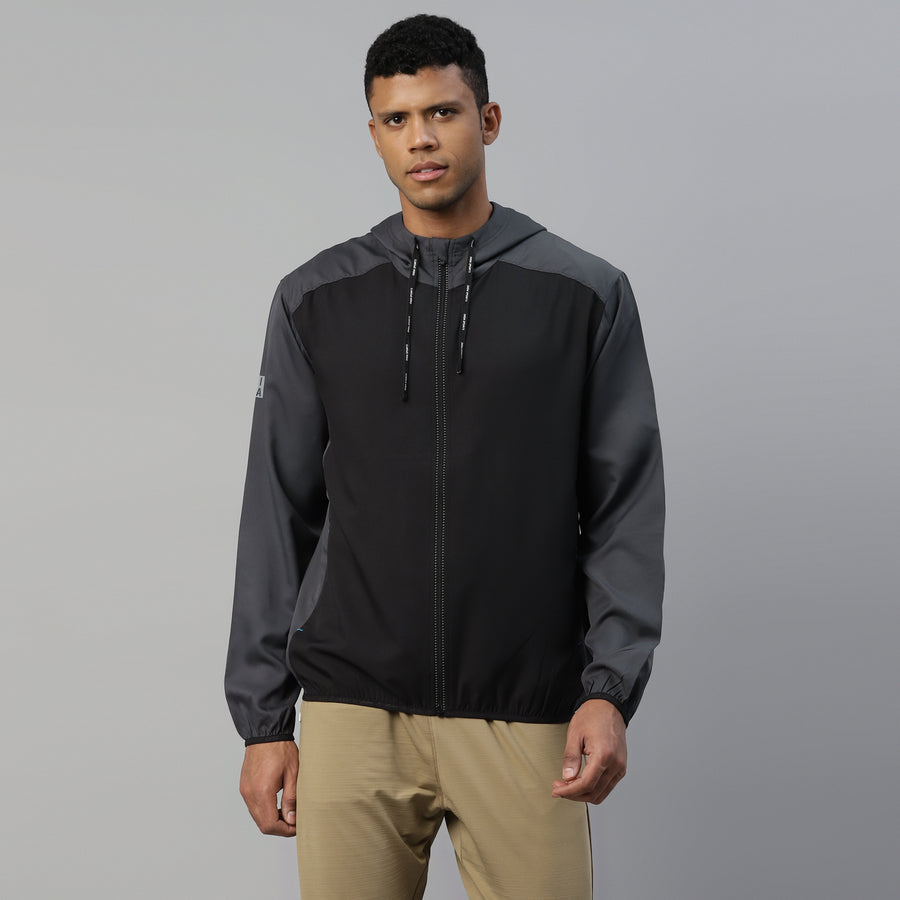 Recycled Light Weight Running Vent Jacket with Hood  - Men
