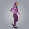 Stretchable Printed Training Jacket (Purple) - Women